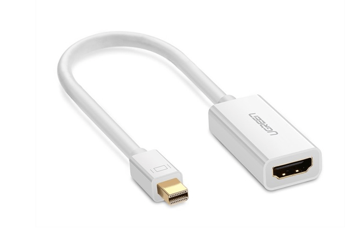 Dây chuyển đổi có chipset mini DisplayPort sang HDMI màu trắng Ugreen (10460) MD112