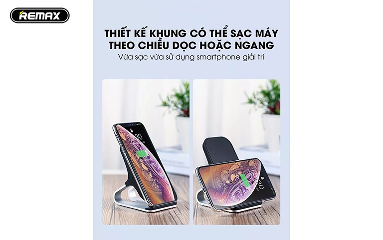 Đế sạc kiêm sạc không dây kiêm giá đỡ Remax RP-W12