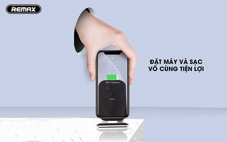 Đế sạc kiêm sạc không dây kiêm giá đỡ Remax RP-W12