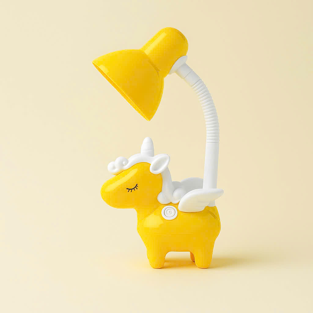 Đèn bàn bảo vệ thị lực Điện Quang ĐQ DKL16 YW B (kiểu con kỳ lân, vàng- trắng)