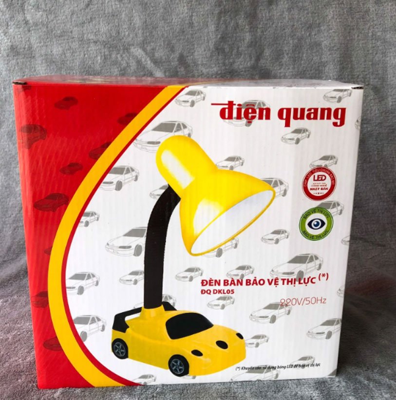 Đèn bàn Điện Quang ĐQ DKL05 B (kiểu xe hơi, vàng đen)