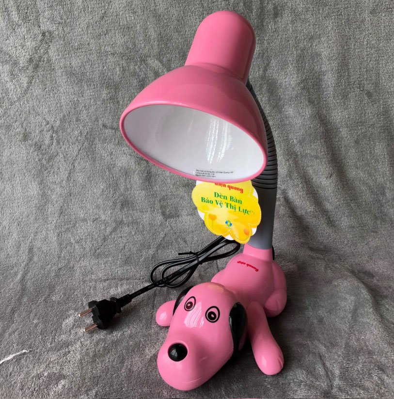 Đèn bàn Điện Quang ĐQ DKL06 B (kiểu con chó, màu hồng)