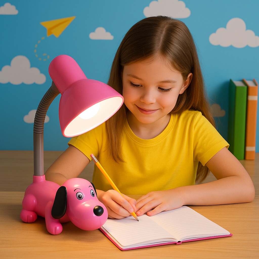 Đèn bàn Điện Quang ĐQ DKL06 B (kiểu con chó, màu hồng)