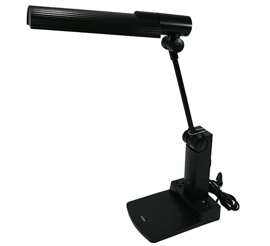 Đèn bàn khớp quay Lioa có ổ cắm + USB, đen