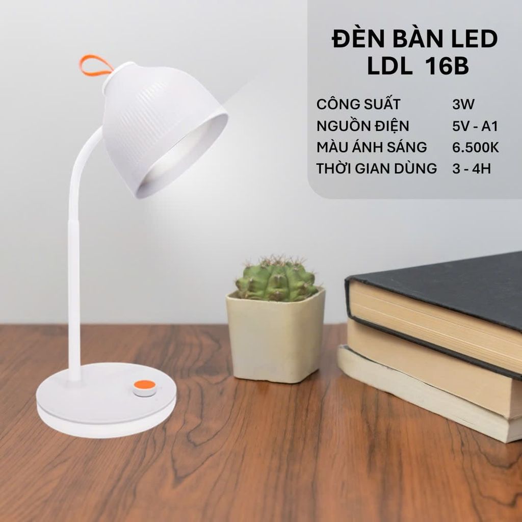 Đèn Bàn LED Điện Quang LDL16B 3 W (3W, Màu Trắng)
