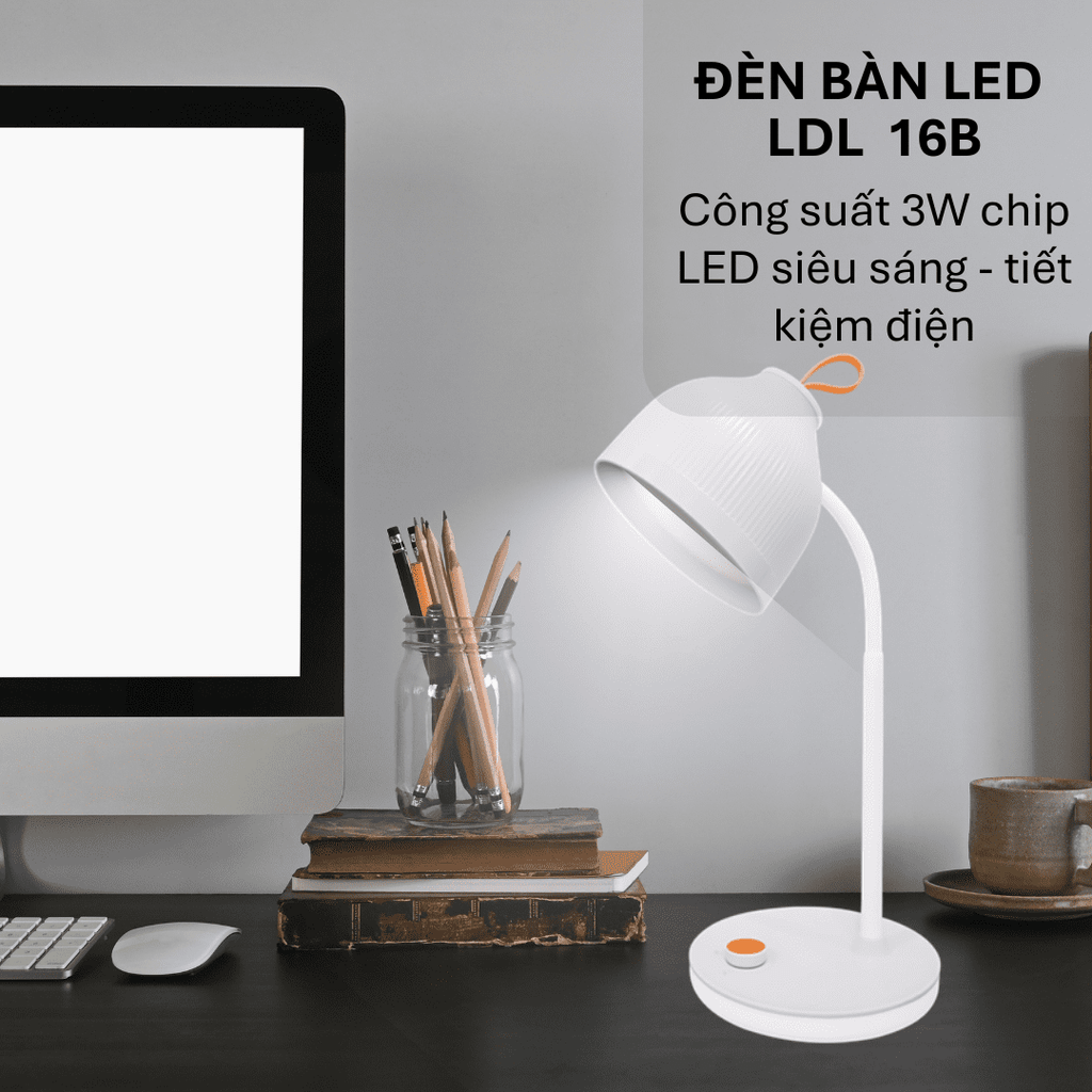 Đèn Bàn LED Điện Quang LDL16B 3 W (3W, Màu Trắng)