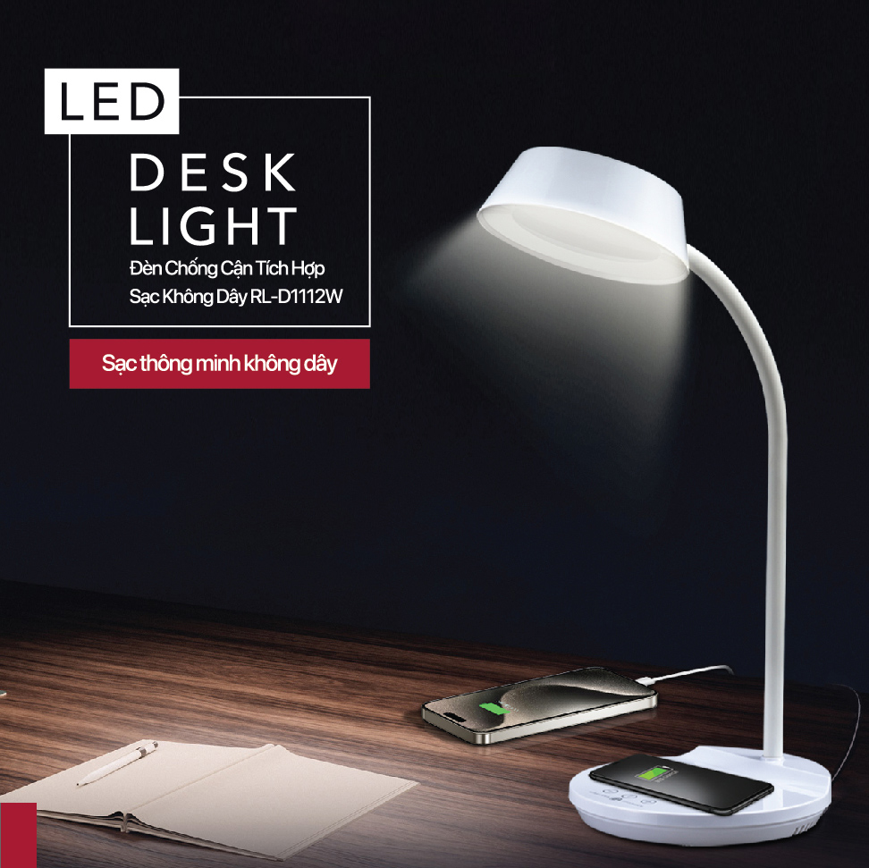 Đèn chống cận tích hợp sạc không dây Roler RL-D1112W