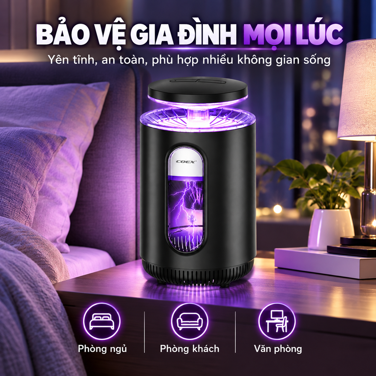 Đèn diệt muỗi thông minh COEX CMS-1003A