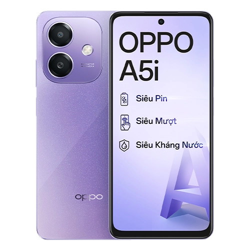 Điện thoại di động OPPO A5i (4G+128GB) - CPH2773 Tím - Clone