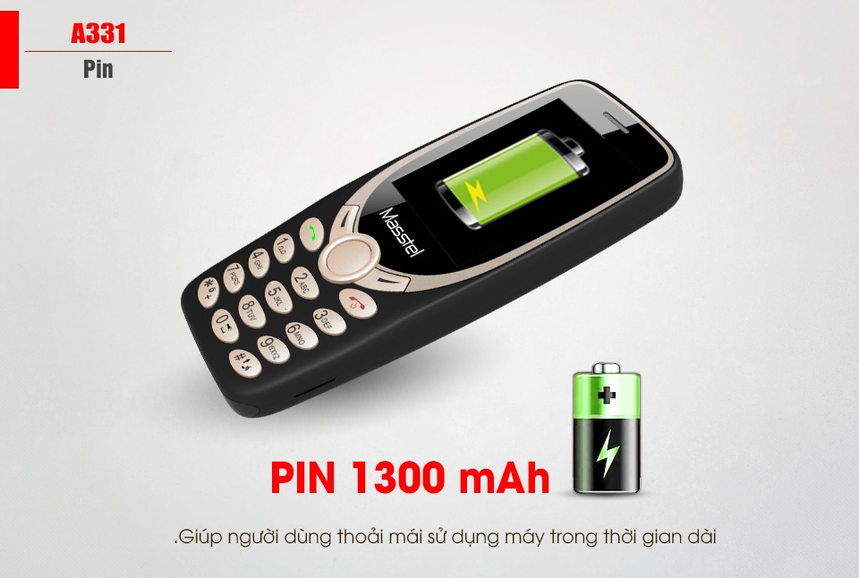 Điện thoại Masstel A331 Màu Đen (Black)