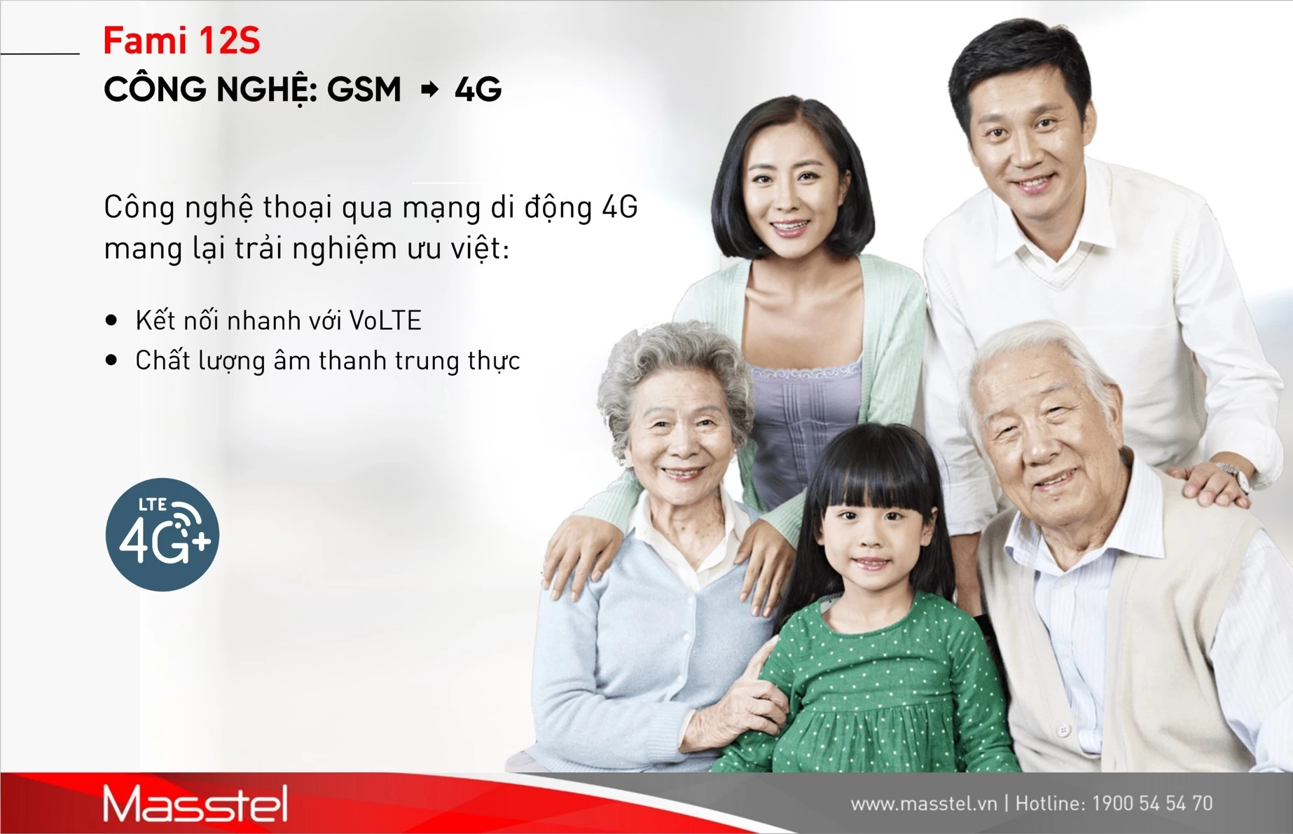 Điện thoại Masstel Fami 12S 4G Xanh (Blue)