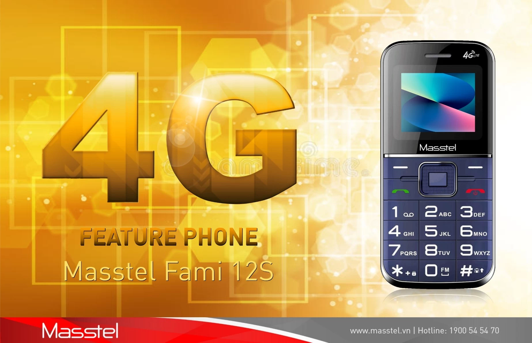 Điện thoại Masstel Fami 12S 4G Xanh (Blue)