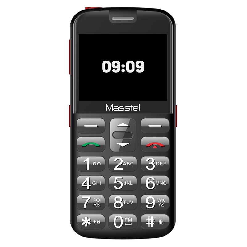 Điện thoại Masstel Fami P25 (Đen Đỏ)