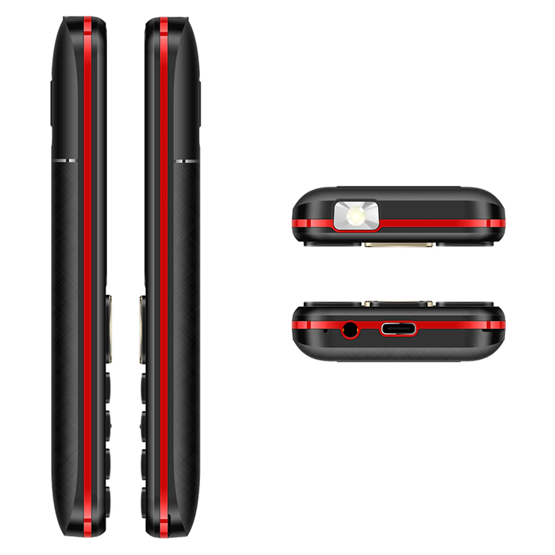 Điện thoại Masstel IZI T5 plus 4G Đen-Đỏ (Black-Red)