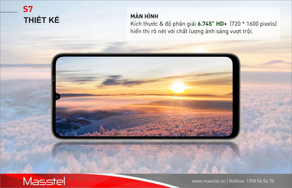 Điện thoại Masstel S7 4GB+128GB màu vàng (Gold)