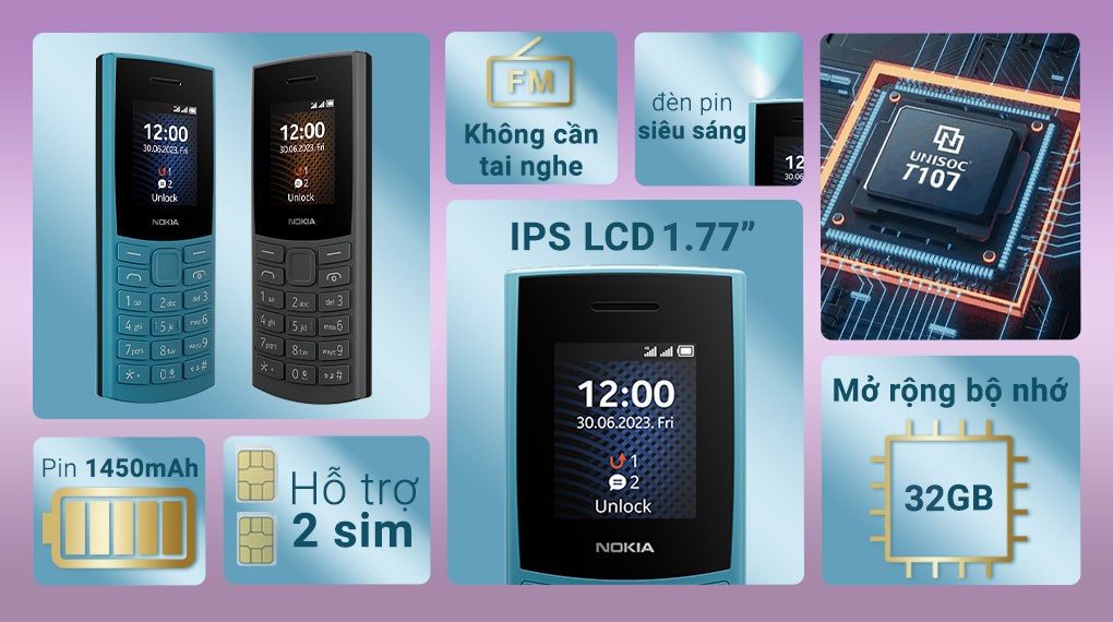 Điện thoại Nokia 105 4G pro TA-1538 Đen (Charcoal)