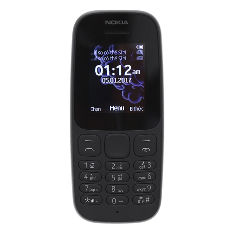Điện thoại Nokia 105 Single Sim Black 2019