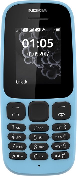 Điện thoại Nokia 105(17) Single sim Blue