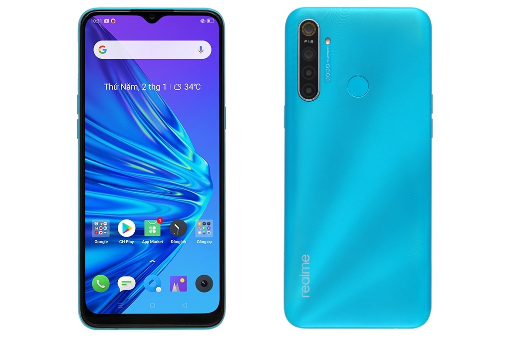 Điện Thoại Realme 5i (4+64Gb) - RMX2032 Xanh nước biển