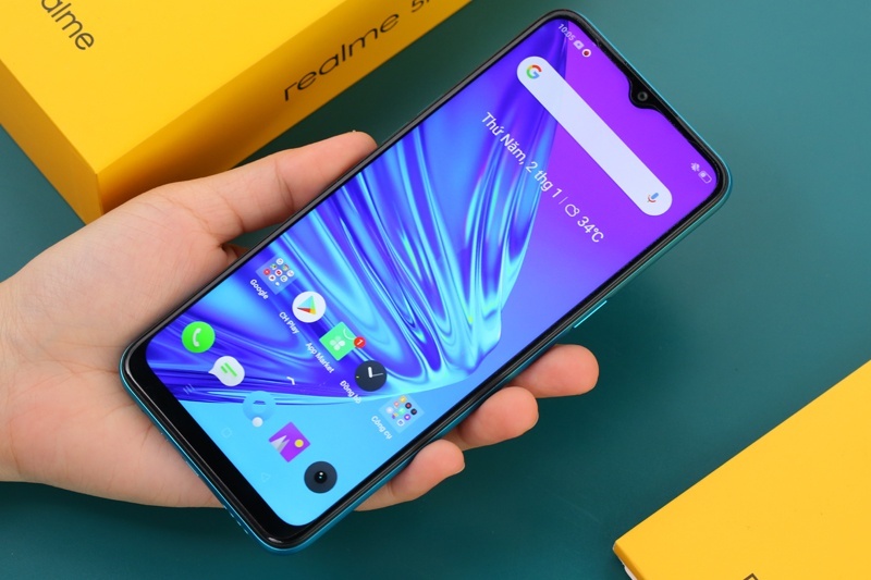 Điện Thoại Realme 5i (4+64Gb) - RMX2032 Xanh nước biển