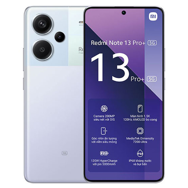 Điện thoại Xiaomi Redmi Note 13 Pro+ 5G (8+256)