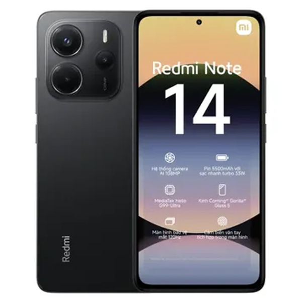 Điện thoại Xiaomi Redmi Note 14 (6+128GB) Đen