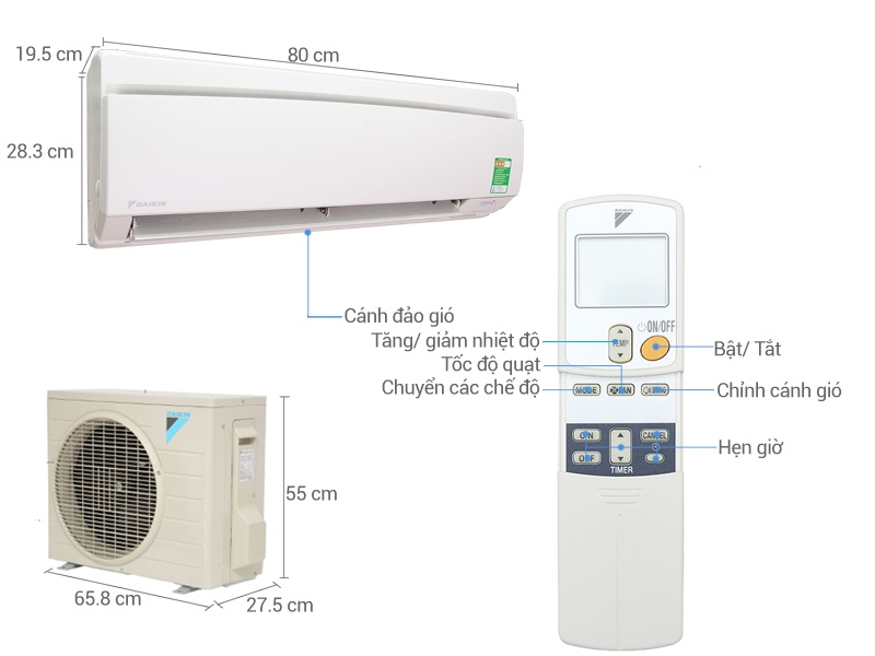 Điều hòa 1 chiều Daikin FTNE35MV1V9 - 12.000BTU