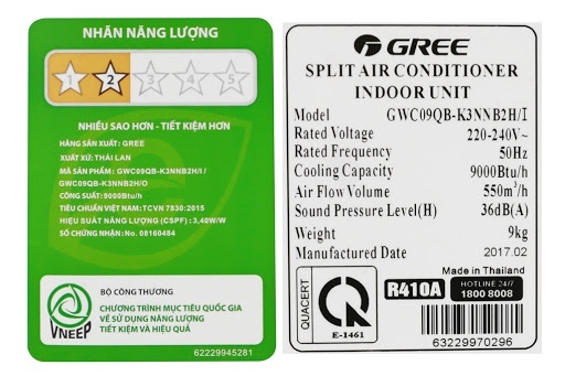 Điều hòa Gree 1 chiều 1HP-9.000BTU GWC09QB-K3NNB2H/K3NNA1H