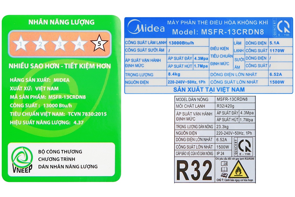 Điều hòa 1 chiều Inverter 13.000BTU Midea MSFR-13CRDN8 Dòng cao cấp