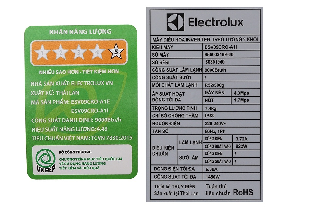 Điều hòa 1 chiều Inverter Electrolux ESV09CRO-A1 - 9.000BTU