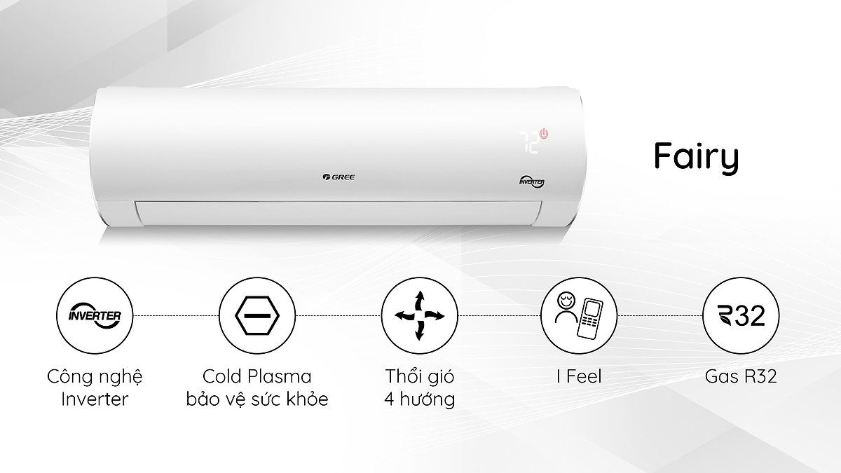 Điều hòa 1 chiều Inverter Gree GWC09FB-K6DNA1W - 9000BTU