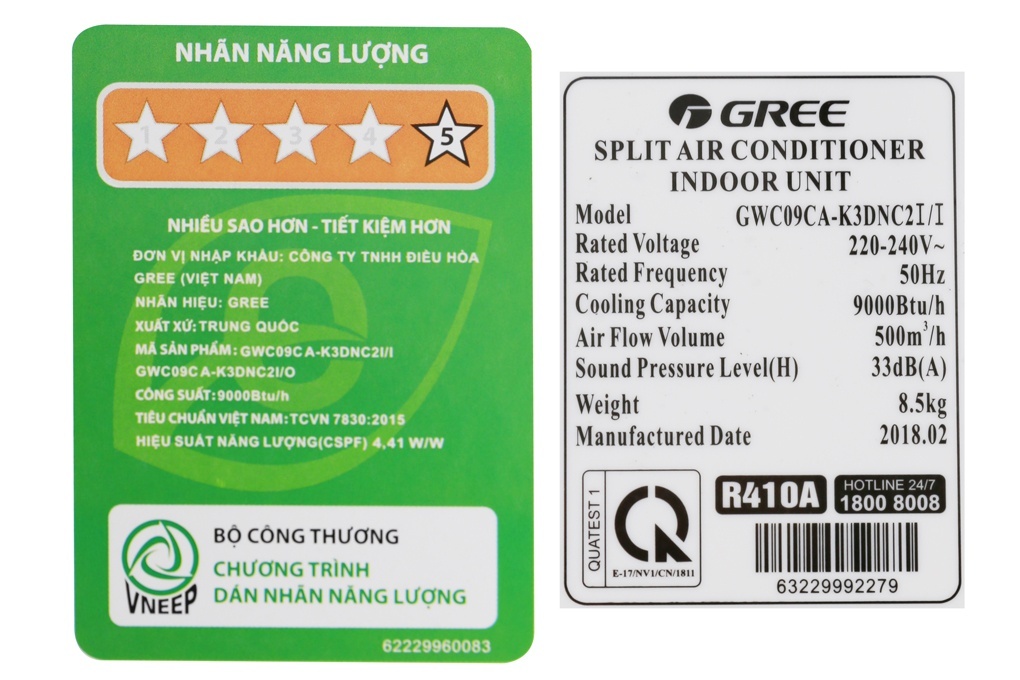 Điều hòa 1 chiều Inverter Gree GWC18CC-K3D9C2N - 18000BTU