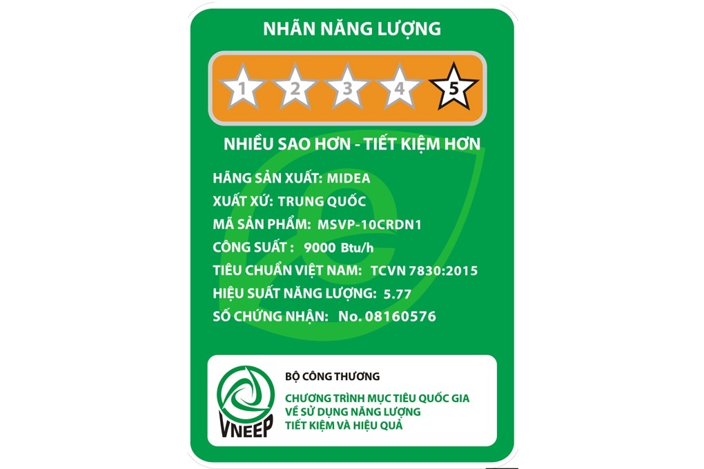 Điều hòa 1 chiều Inverter Midea MSVP-10CRDN1 10.000 BTU Vertu plus