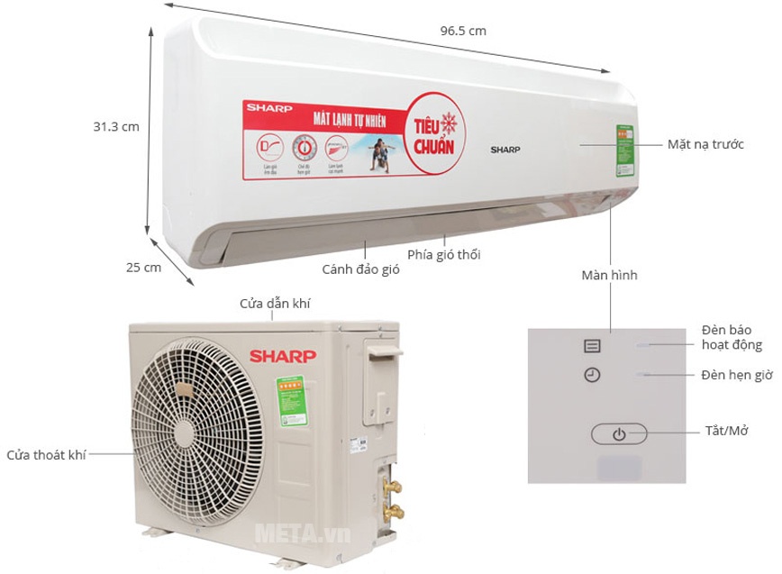 Điều hòa 2 chiều SHARP AY-A12UEW - 12.000BTU