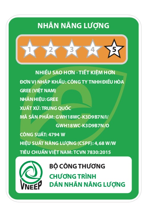 Điều hòa 2 chiều Windy Inverter Gree GWH18WC-K3D9B7N - 18000BTU