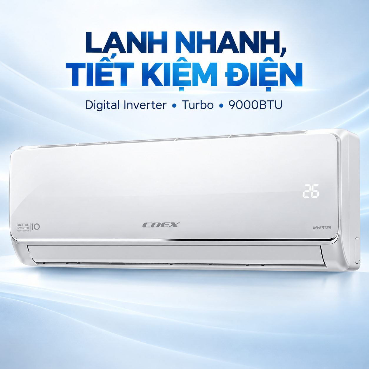 Điều hòa Coex 1 chiều Inverter 9000Btu/1Hp CA-09IN35