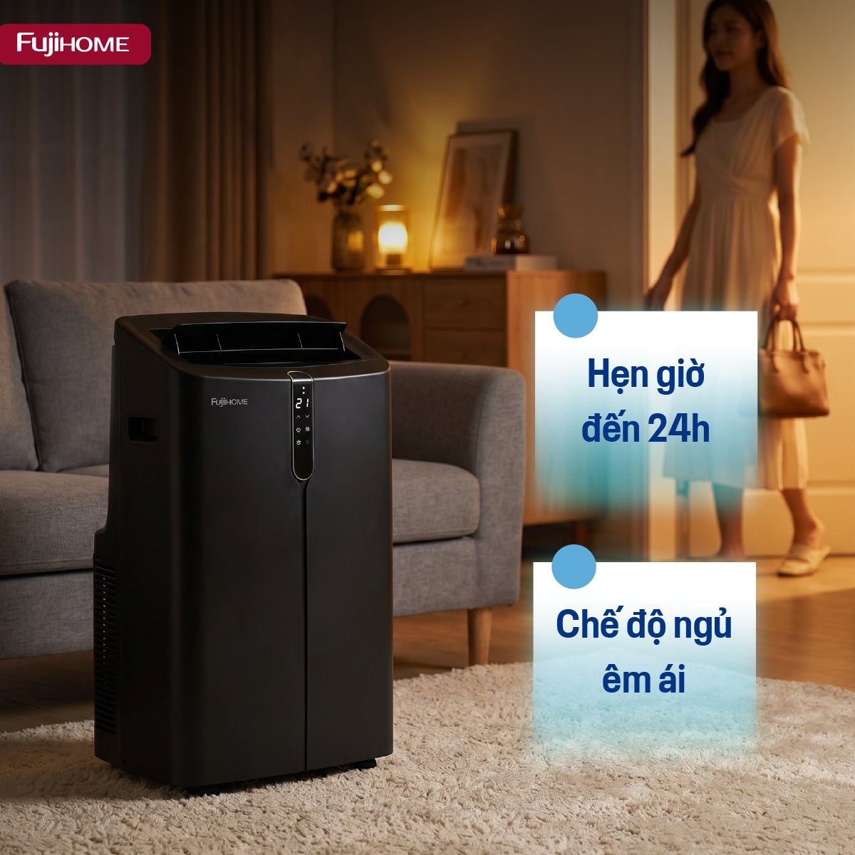 Điều hòa di động Inverter 12.000BTU FujiHome PAC12Pro-Điều khiển