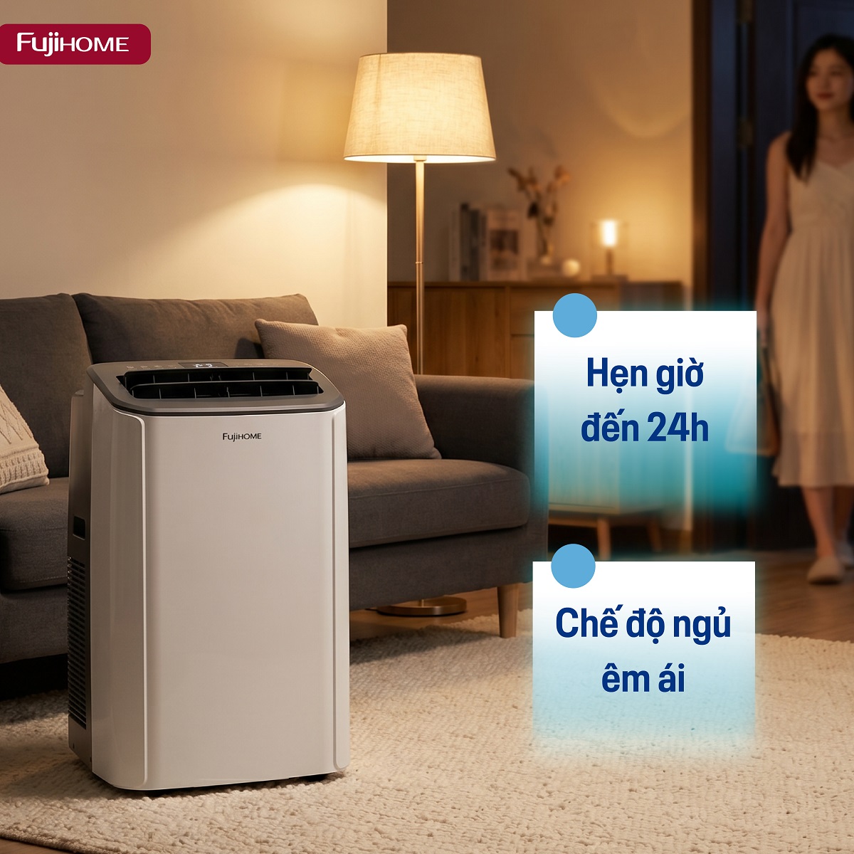 Điều hòa di động Inverter 14.000BTU FujiHome PAC14Pro-Điều khiển