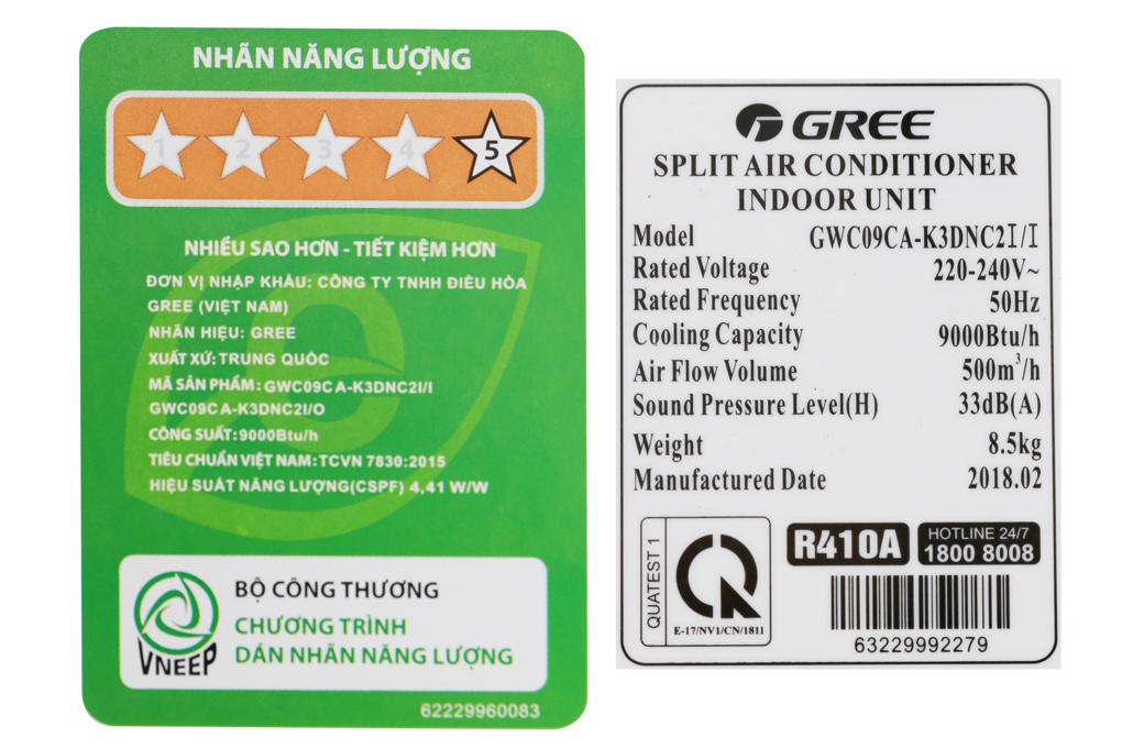 Điều hòa Gree 1 chiều Inverter 9000BTU GWC09CA-K3D9C2I