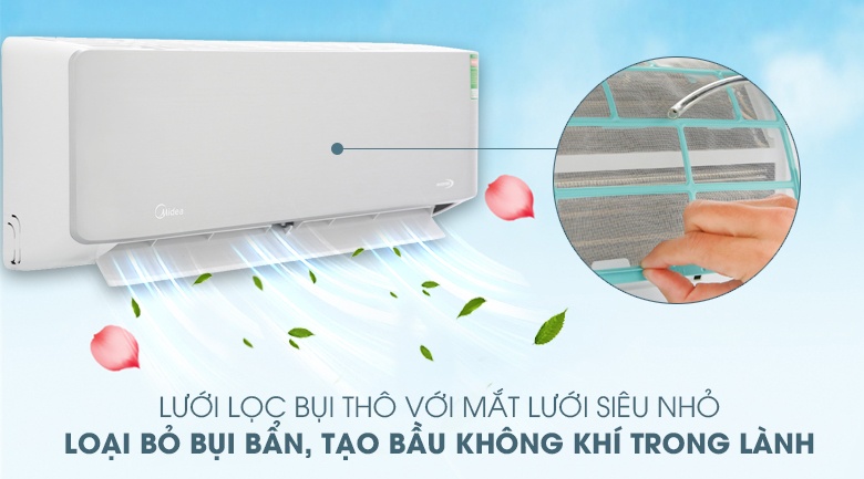 Điều hòa Midea 1 chiều Inverte 9.000BTU MSAB-10CRDN8