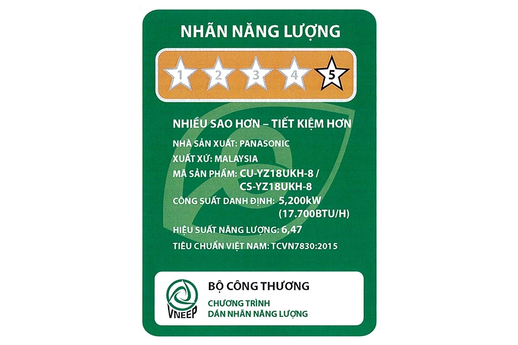 Điều hòa Panasonic 2 chiều Inverter CS-YZ18UKH-8 18.000BTU