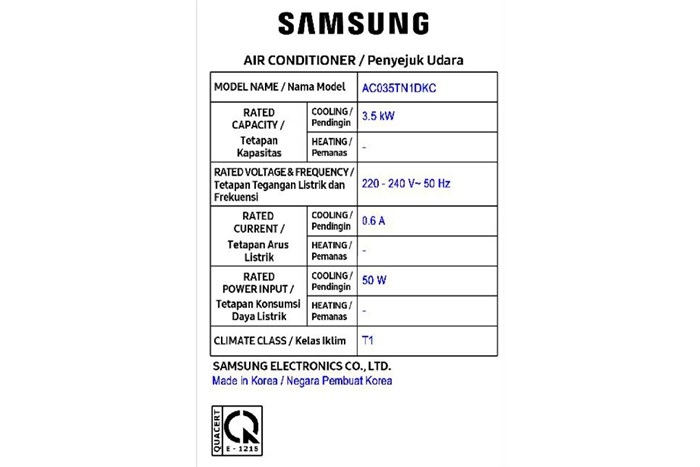 Điều hòa Samsung Cassette 1 cửa Inverter 1 chiều 11900Btu AC035TN1DKC/EA
