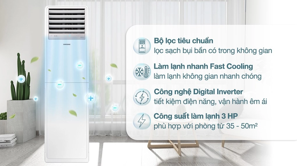 Điều hòa Samsung Tủ Đứng Inverter 1 chiều 47800Btu AC048BNPDKC/TC