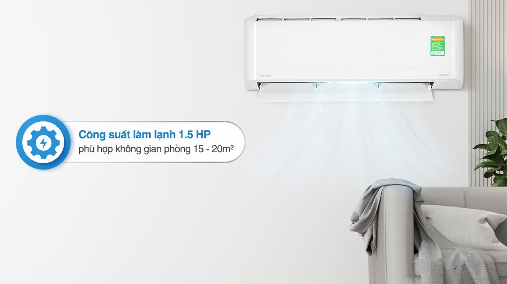 Điều hòa Toshiba 1 Chiều Inverter 12000 BTU/1.5 HP RAS-H13E2KCVG-V
