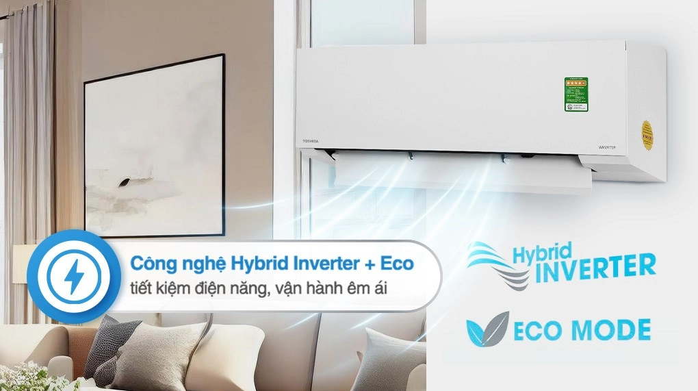 Điều hòa Toshiba 1 Chiều Inverter 24000 BTU/ 2.5 HP RAS-H24E2KCVG-V