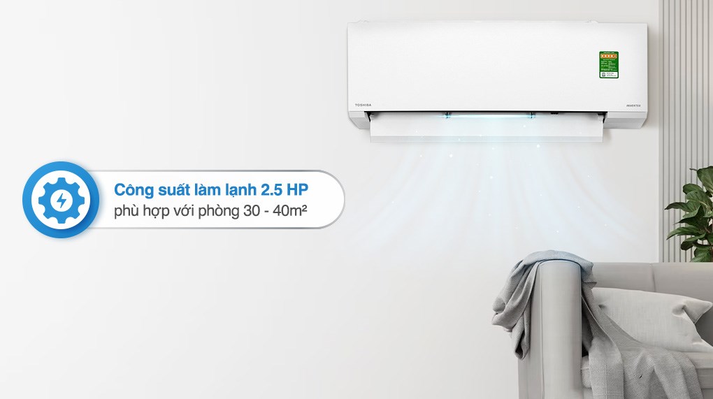 Điều hòa Toshiba 1 Chiều Inverter 24000 BTU/ 2.5 HP RAS-H24E2KCVG-V
