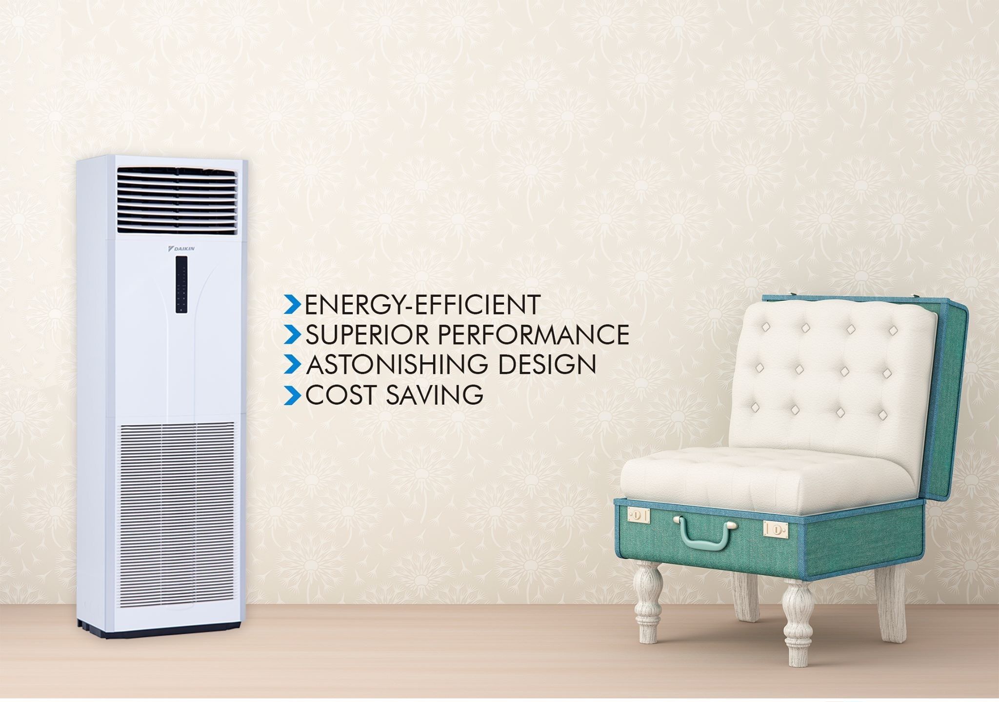 Điều hòa tủ đứng Daikin 1 chiều 45000BTU FVRN140BXV1V