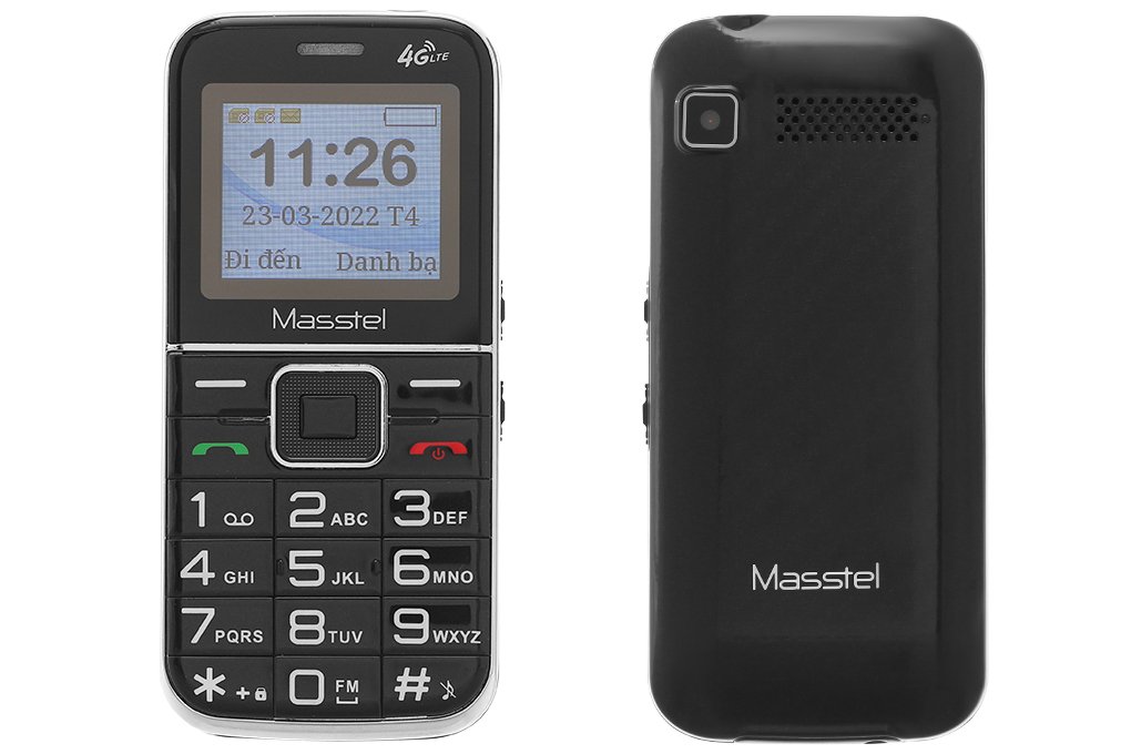 Điện thoại Masstel FAMI 12 4G Đen