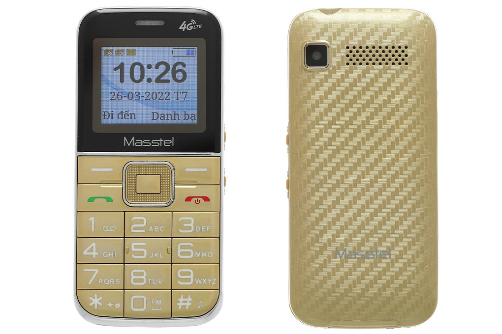 Điện thoại Masstel FAMI 12 4G Vàng