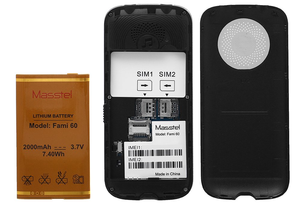 Điện thoại Masstel FAMI 60 4G Đen